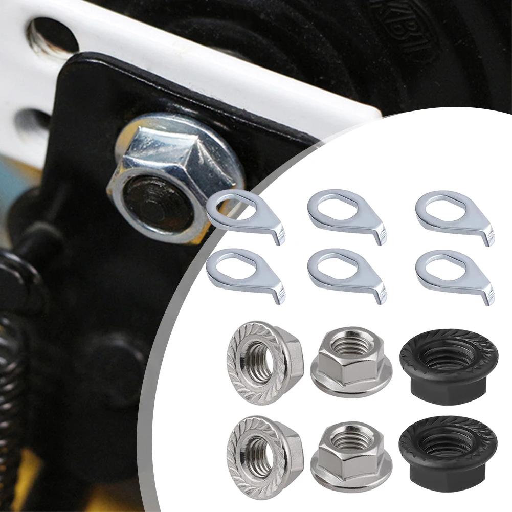 Bike Hub Motor Front Or Rear Hub Safety Washer Carbon Steel Nuts Safety Washer W W Motors Siver And Black For Bb