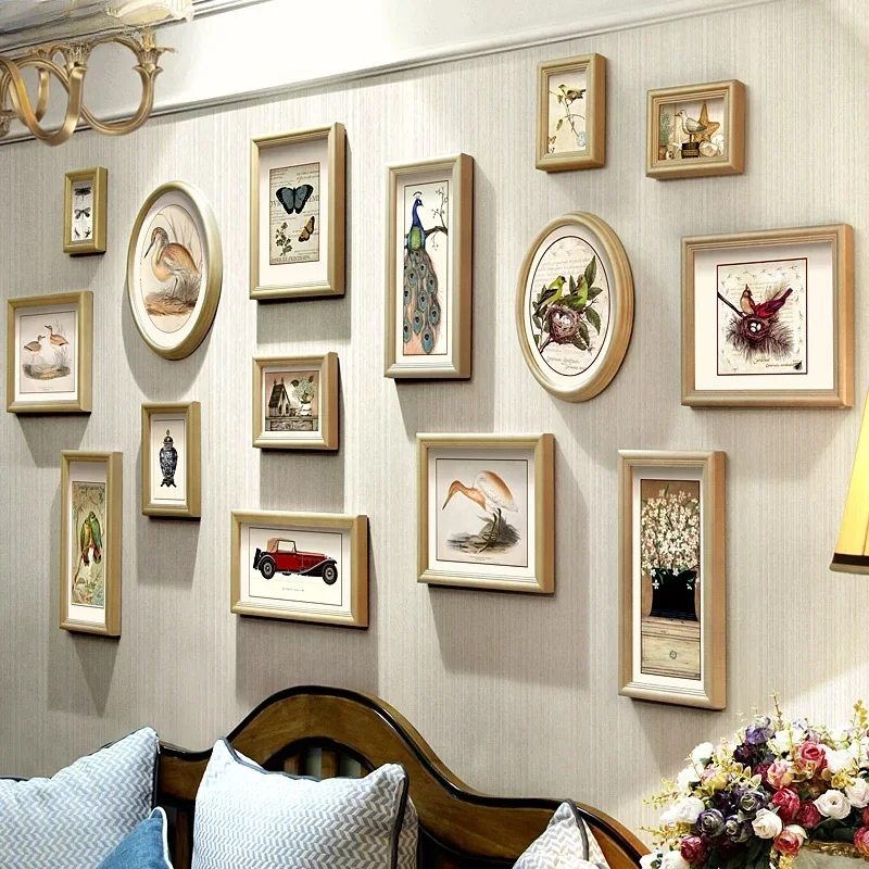 Creative Wall Decor with 15 Modern Picture Frames for Bedroom and Wedding Gift