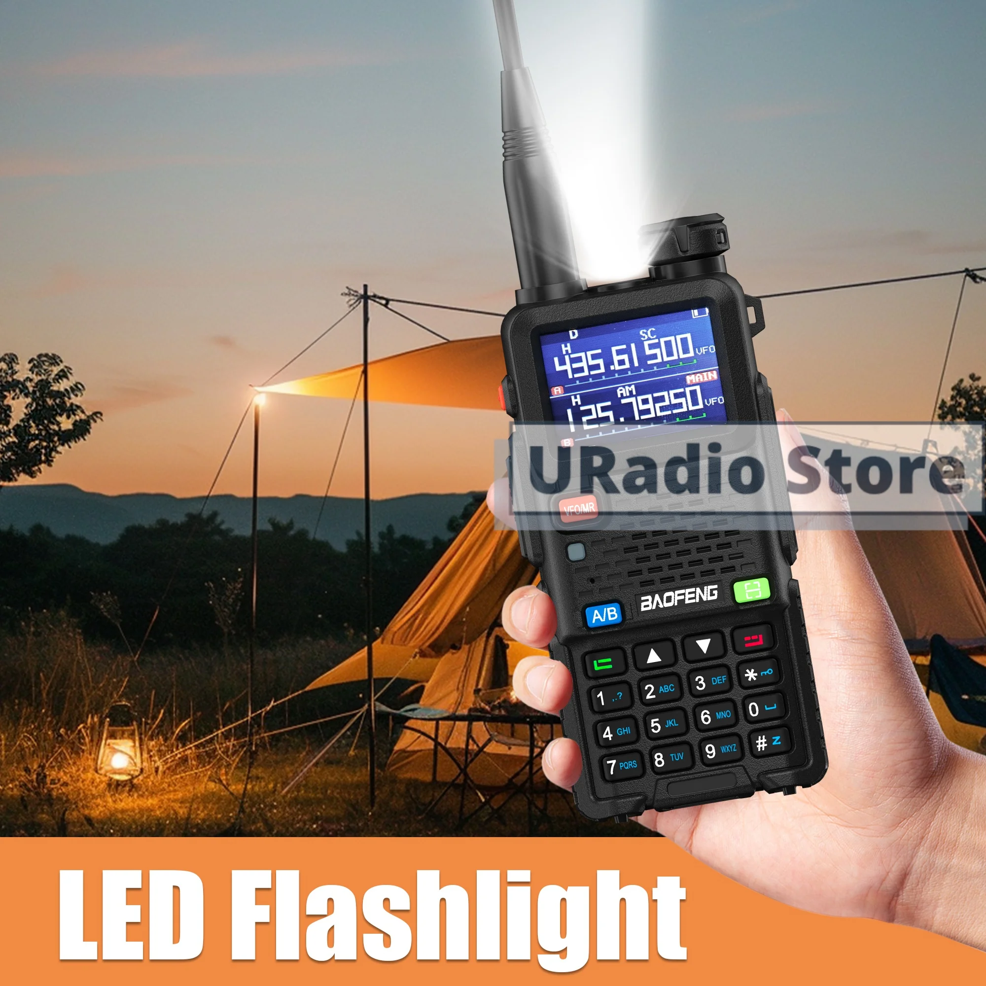 Baofeng UV-5RM Walkie Talkie IC Standardversion US-Stecker Typ-C Aufladen Schnelle Frequenzkopie NOAA High Power 999CH Zweiwegradio