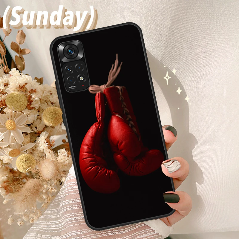 Boxing Gloves Case For Redmi Note 11 10 8 9 12 Pro Plus Note 12S 11S 10S 9S Cover For Redmi 12C 9C 10C 10A view 3