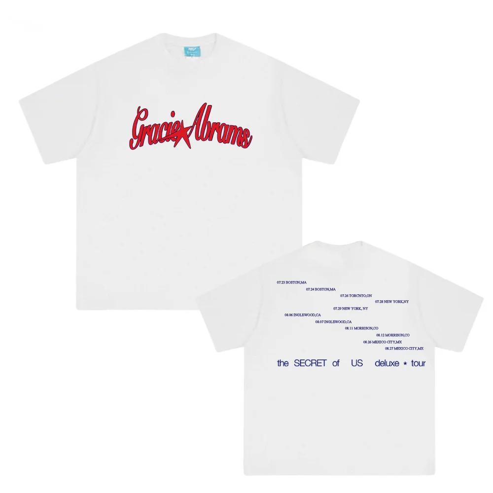 TSOU ديلوكس هيذر رمادي ستار تي شيرت جرايسي أبرامز المغني نفس النمط تي شيرت 100% قطن رقبة مستديرة Camisetas الصيف جودة عالية #2