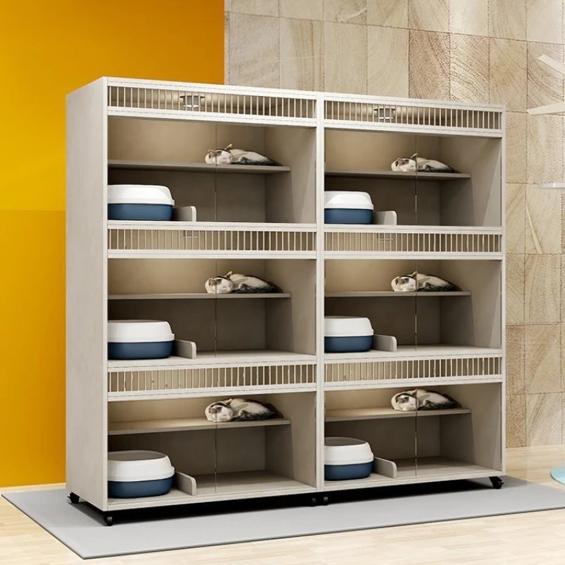 cat cabinet, solid wood three-layer cat cage cat nest