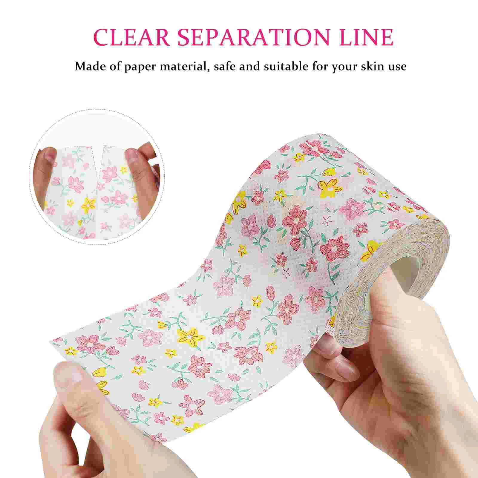 Of Floral Printed Toilet Papers Flower Pattern Toilet Tissues Rolled Paper Decorative Napkins For Home Office Travel