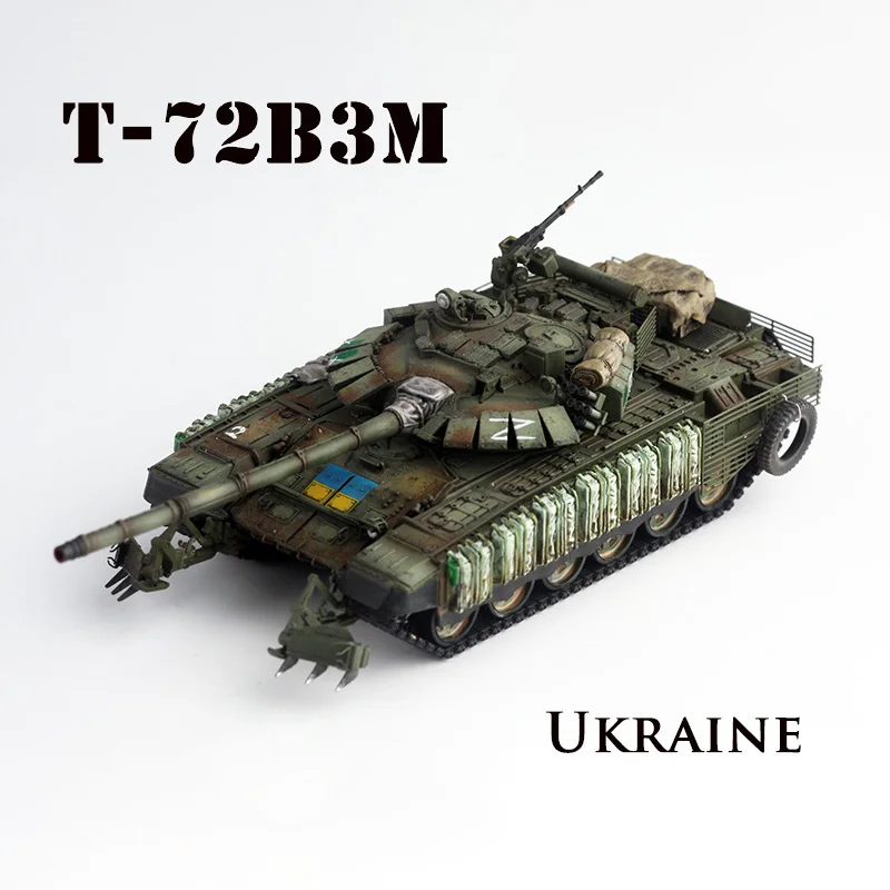 

88MODLE 1:72 Scale Resin Ukrainian T-72B3M T72 Tank Model Militarized Combat Track Type Classics Adult Gifts Static Display