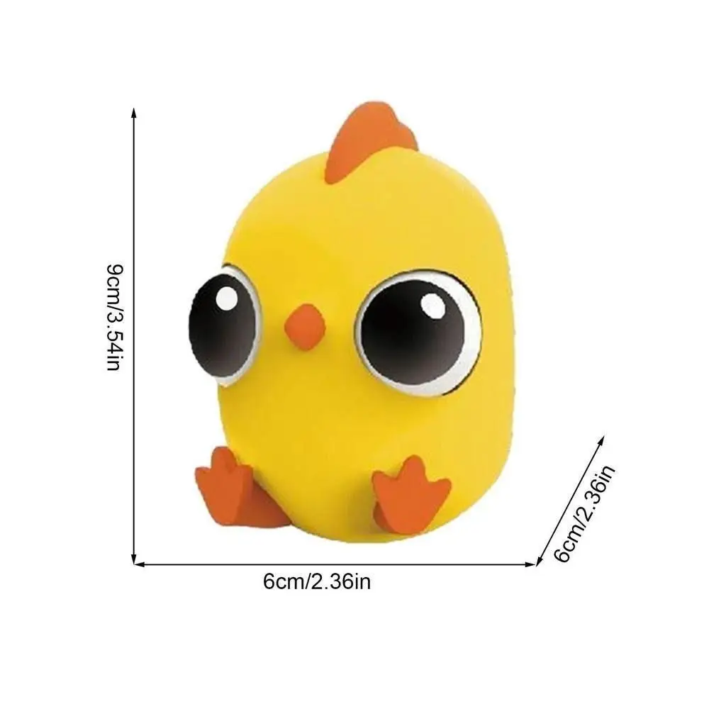 New Plastic Silicone Pop Eyes Toy Yellow Brown Green Stress Relief Stress Relief Toys Pig Chicken Rabbit Squeeze Toy