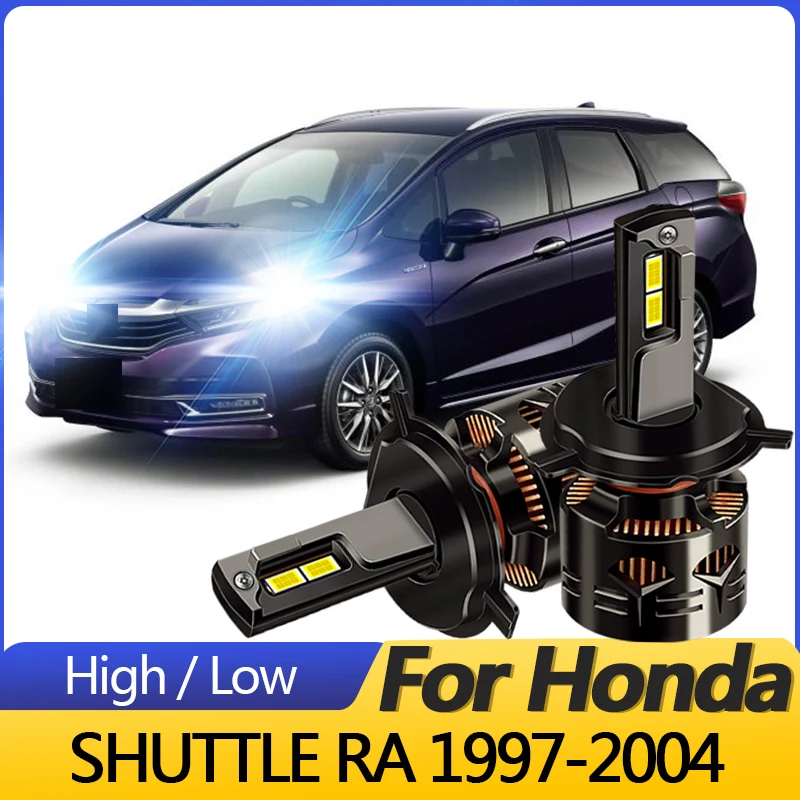 2 шт. белые светодиодные фары CANbus для Honda SHUTTLE RA 1997-2004, лампы ближнего и дальнего света, 30000 лм, Plug and Play, автомобильные аксессуары
