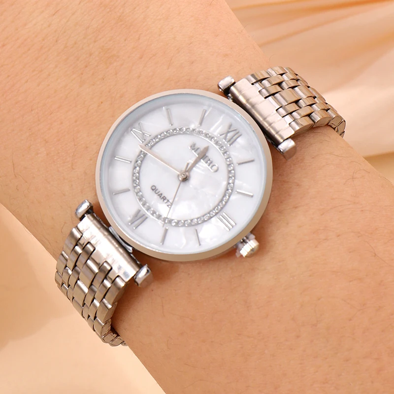 Womens Fashion Quartz Wristwatch Female Clock Stainless Steel Luxury Brand Design Ladies Wrist Watch Relogio Feminino