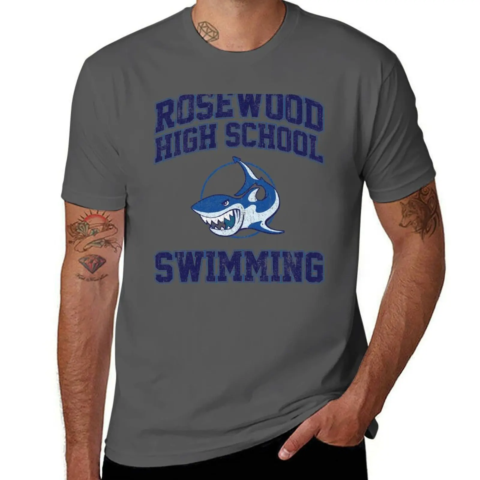 

Rosewood High School Swimming (Variant) T-Shirt Urban Style Print T-Shirt