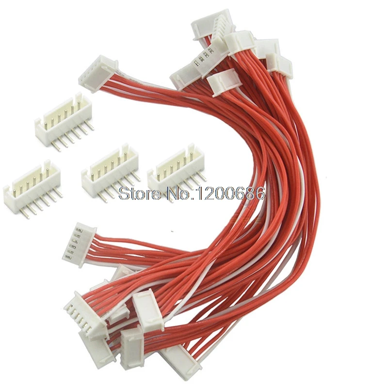 

30CM 24AWG 6P Double-end XH 2.54mm 6 Pin Battery Connector Plug Female & Male with Wire