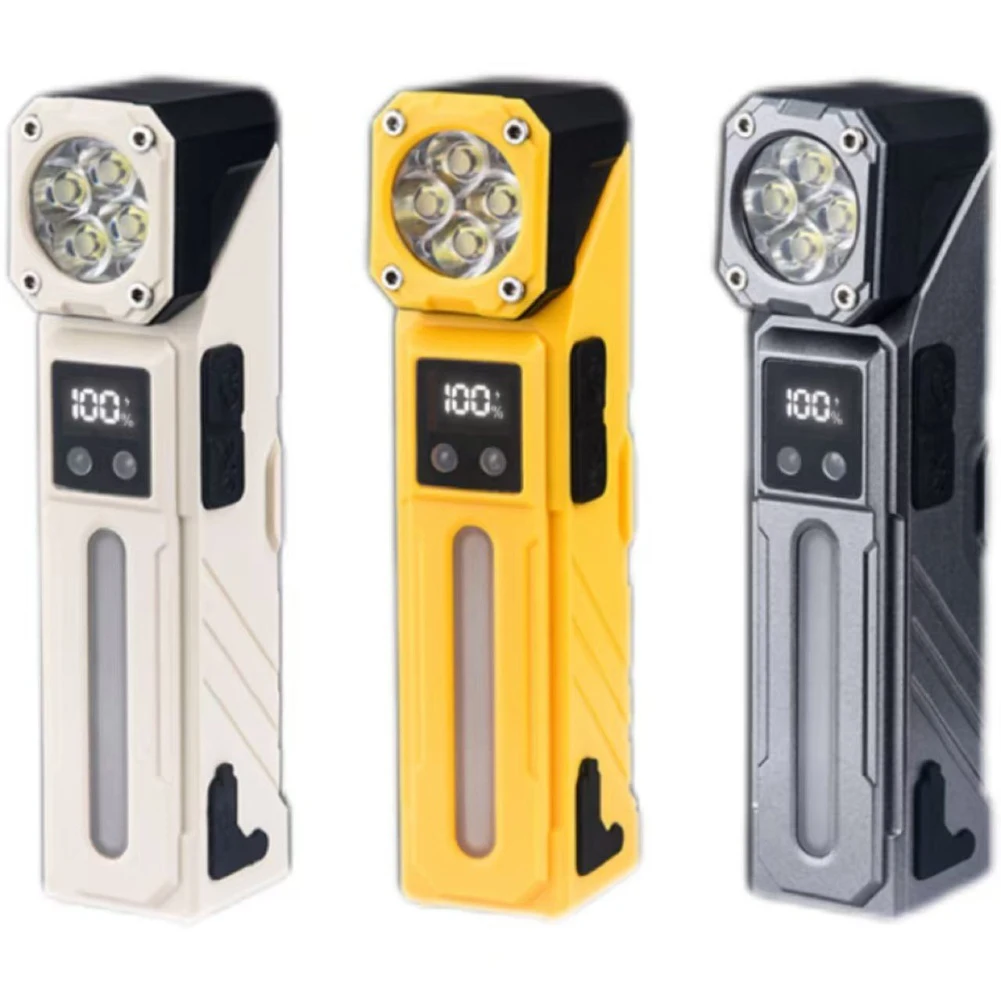 Rechargeable Work Lamp Magnetic COB LED For Mechanic Work Rotating Magnetic Base Multiple Light Modes For Cycling