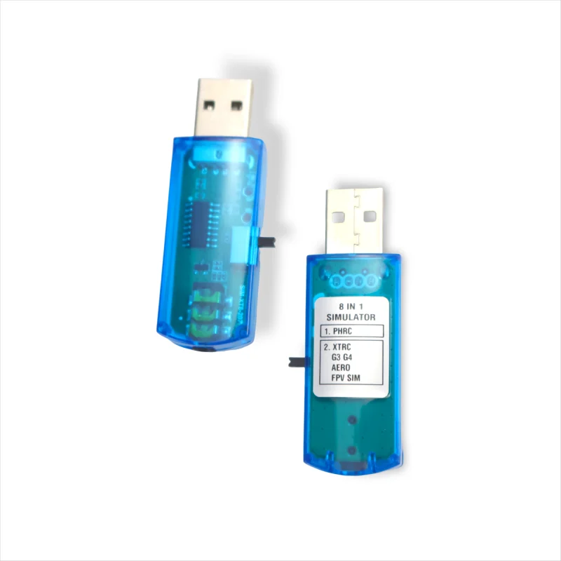Import1PCS alta calidad 8 en 1 USB simulador de vuelo ordenador simulador de vuelo para XTR5 FMS G4 FPV avión helicóptero controlador