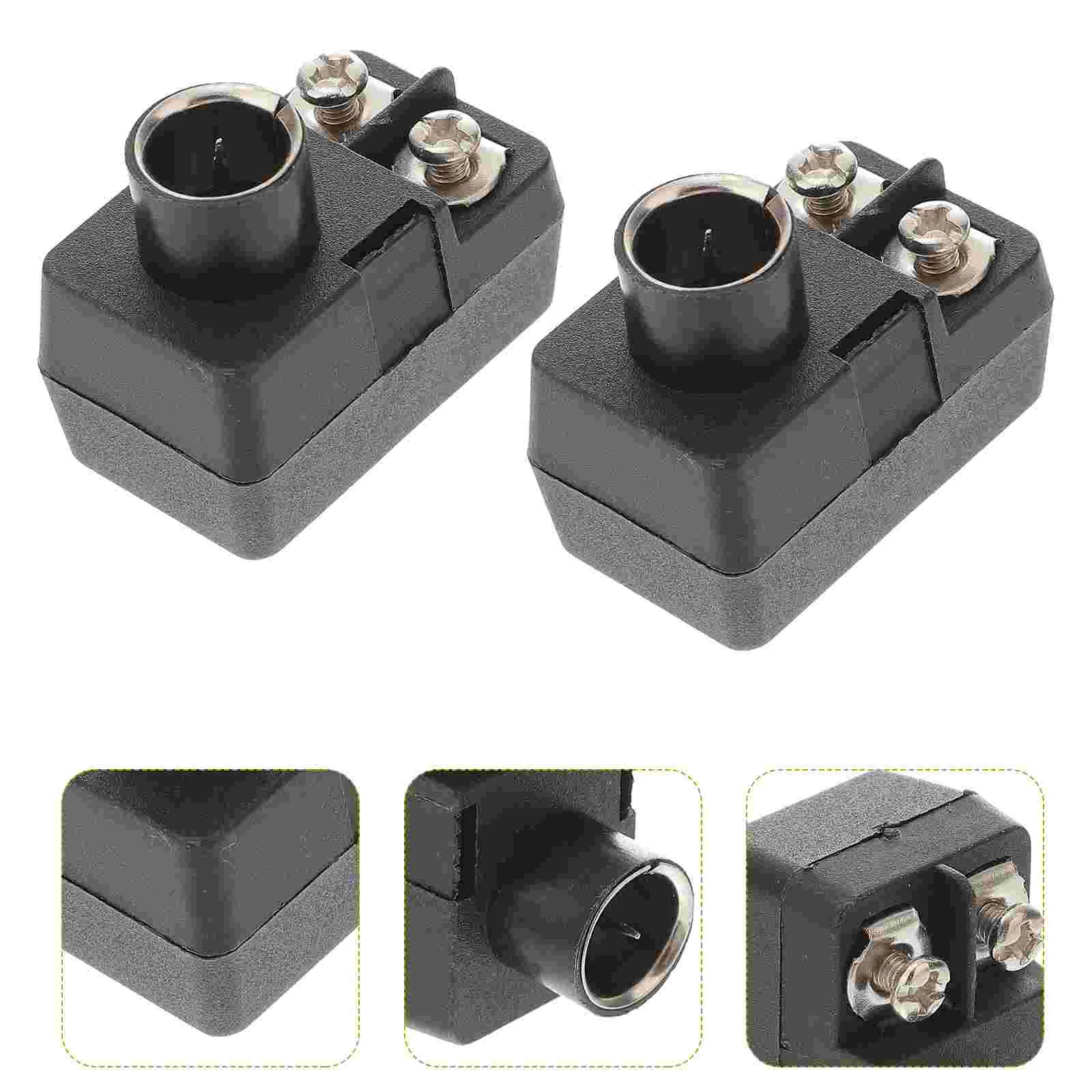 Push-on Adapter Transformer Signal Converter Box Multi Plug Outlet Black 75-300 Ohm Coaxial Indoor Antenna