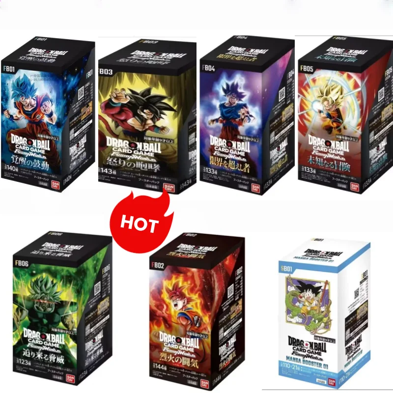 

Hot Original Bandai Tcg Dragon Ball Card Japanese Edition SB01 Awakening Agitation FB01-FB06 Fiery Fighting Qi Supplement Packs
