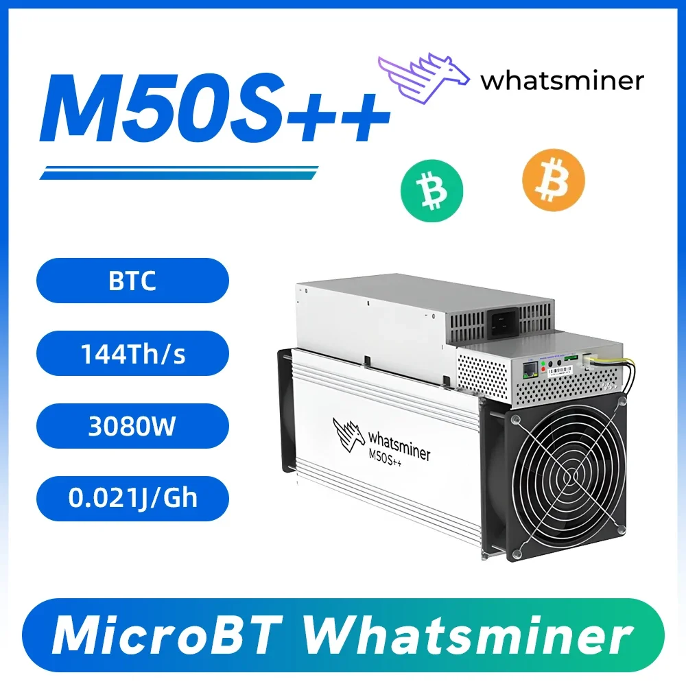 New MicroBT Whatsminer M50S++ Miner 146T Crypto Miner BTC Bitcoin Miner Asic Mining Machines with PSU