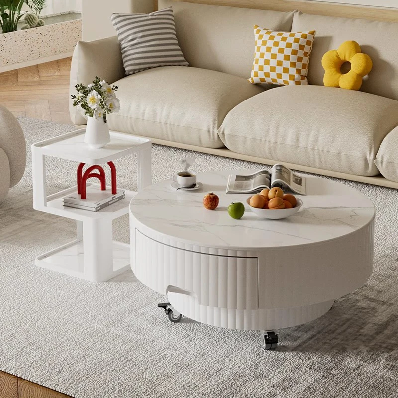 تتحرك الكتابة طاولة جانبية عشاء الدائمة أدراج مصمم الكتب طاولة القهوة الفاخرة أثاث غرفة المعيشة الحديثة Couchtisch #5