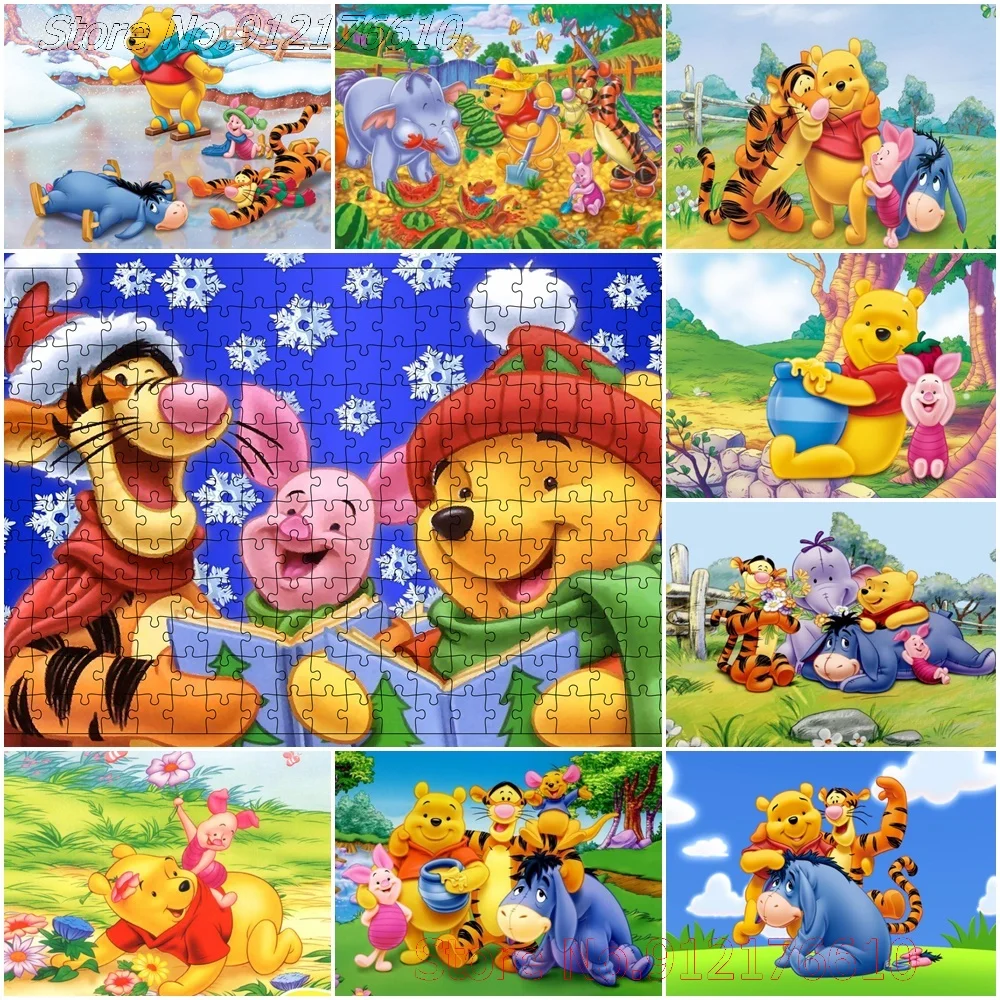 

300 Pieces Puzzle Winnie The Pooh Diy Disney Cartoon Creative Jigsaw Puzzles Creativity Imagine Toys Birthday Gifts for Kids