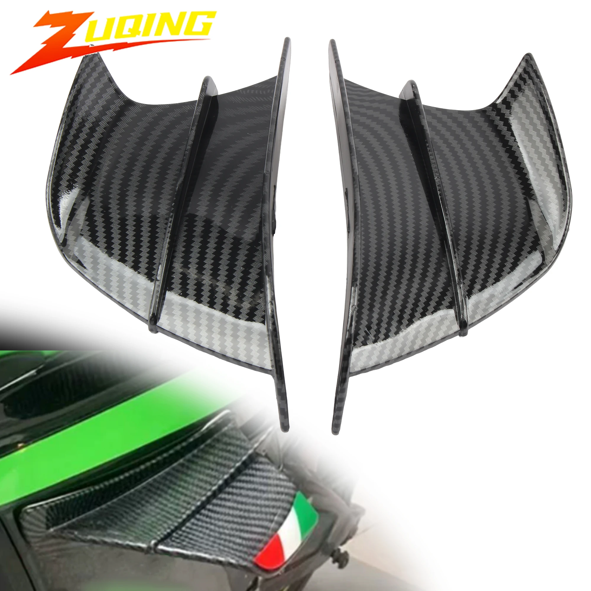 

Universal Motorcycle Winglet Aerodynamic Wing Kit For Kawasaki Ninja ZX-6 ZZR1400 For Yamaha YZF R1 R6 R25 For BMW S1000RR
