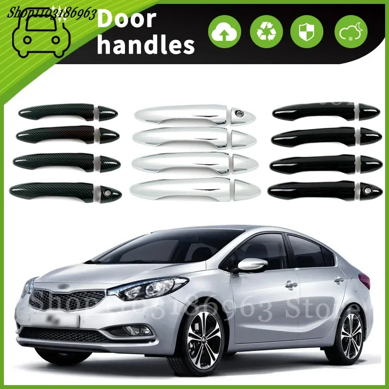 

For KIA K3 2012-2016 Gloss Black Chrome Car Door Handle Cover Trim Styling Accessories Car Stickers Auto Accessories