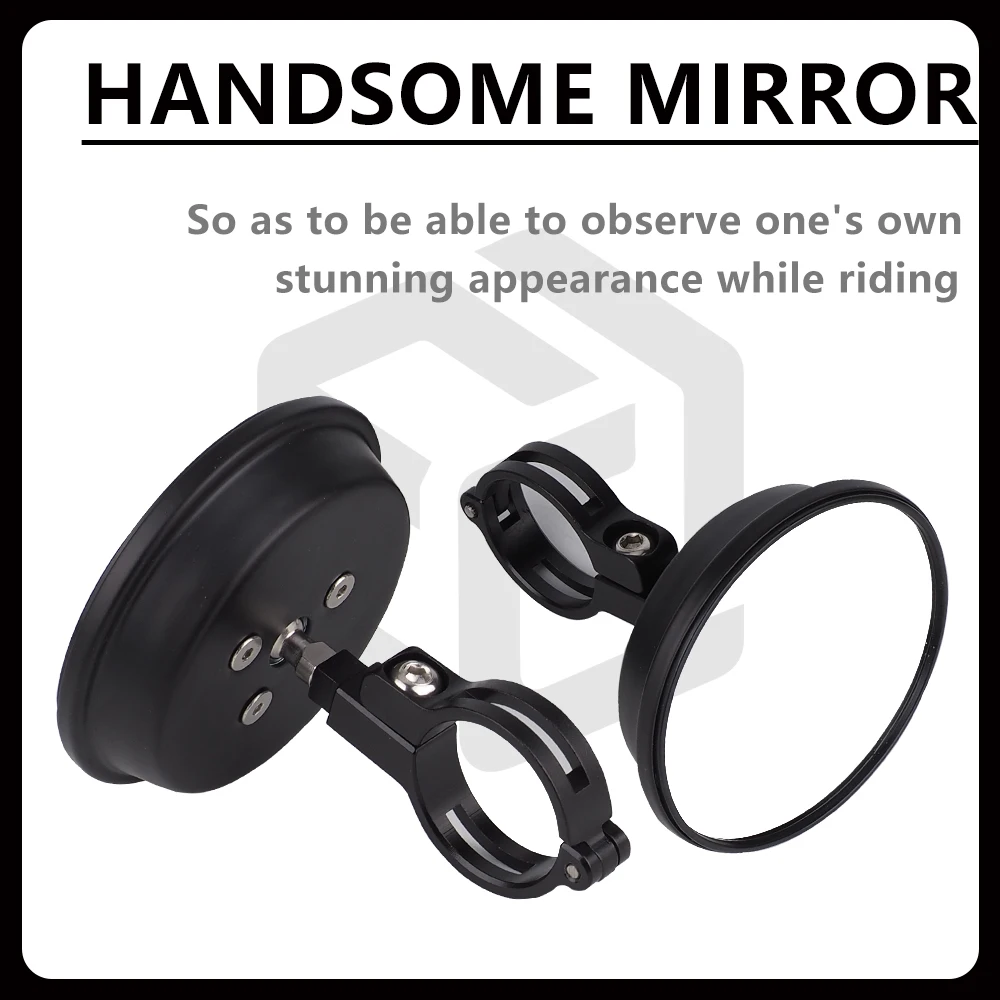 Motorcycle Vanity Mirrors / Helmet Check Mirror Used for Grooming One's Appearance and Attire General clamp-type Design