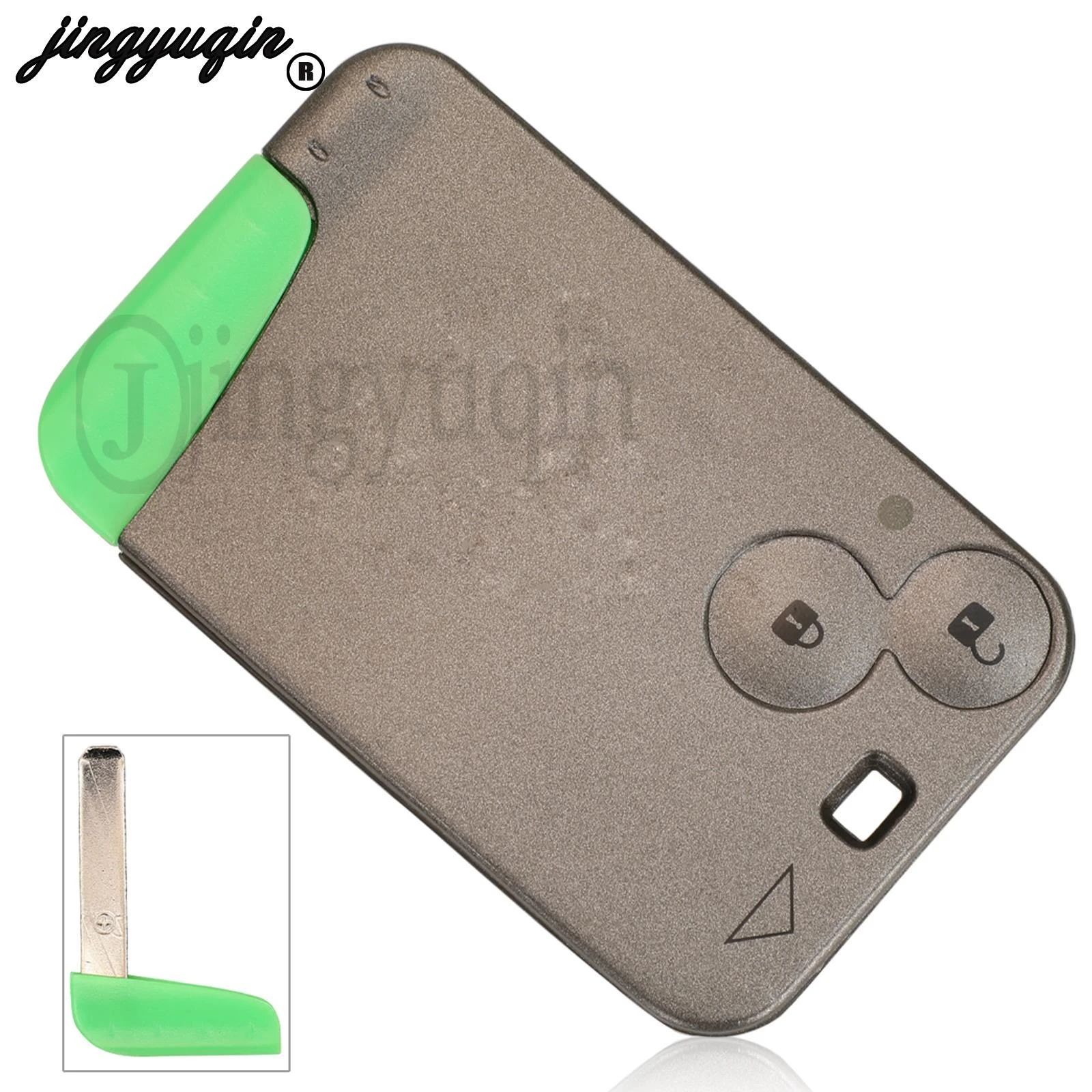 

jingyuqin 2 Buttons Remote Smart Car Key Shell For Renault Laguna Key Case With Uncut VA2 Blade Replacement Fob