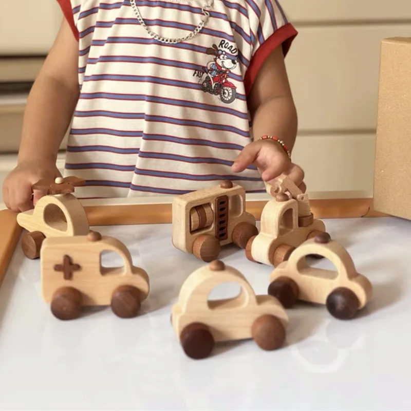 طقم ألعاب ألغاز للأطفال من خشب الزان خالي من الطلاء، ألعاب من الخشب الصلب على شكل طائرة من سلسلة الإنقاذ، XT258 #6