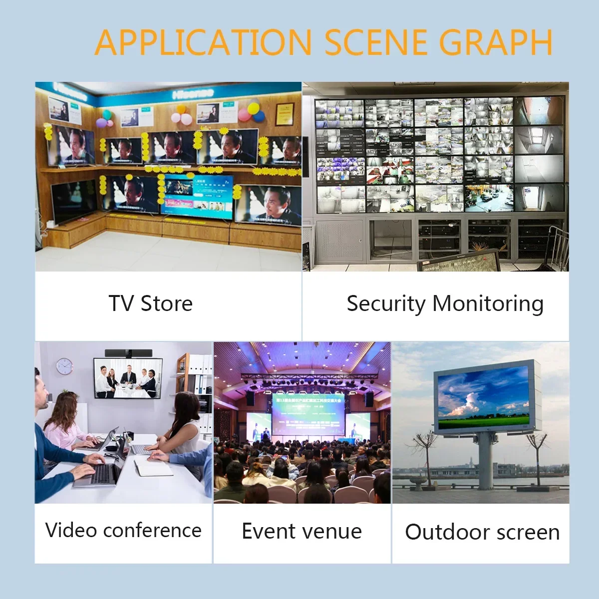 دعم فاصل تمديد HDMI ، ميزة حلقة EDID CAT6 ، مثالية للمتاجر التجارية وإعداد شاشة كبيرة في الهواء الطلق متعددة الشاشات