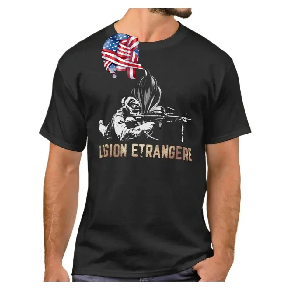 French Foreign Legion Machine Gunner - Support Former Legionnaire T-Shirt. Summer Cotton Short Sleeve O-Neck Mens T Shirt New