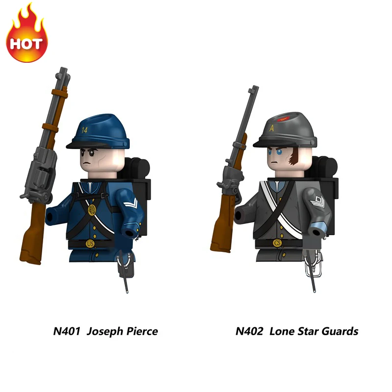 Moc Military Civil War Model Mini Figure Infantry Gun Toys Diy Building Blocks Toys Friends Gift For Boys Girls New Juguetes