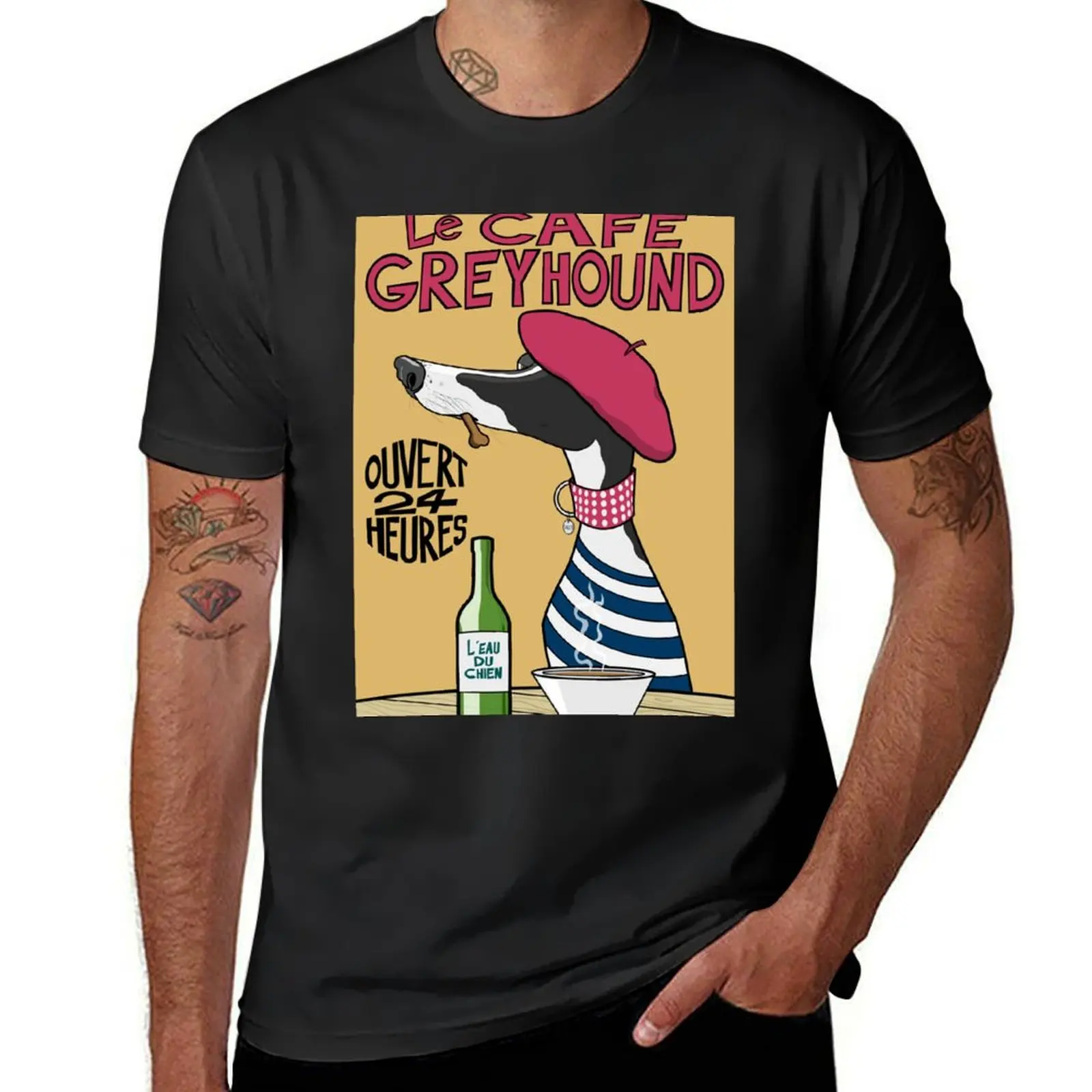 Le Café Greyhound T-Shirt oversizeds sublime sweat tees tshirts for men