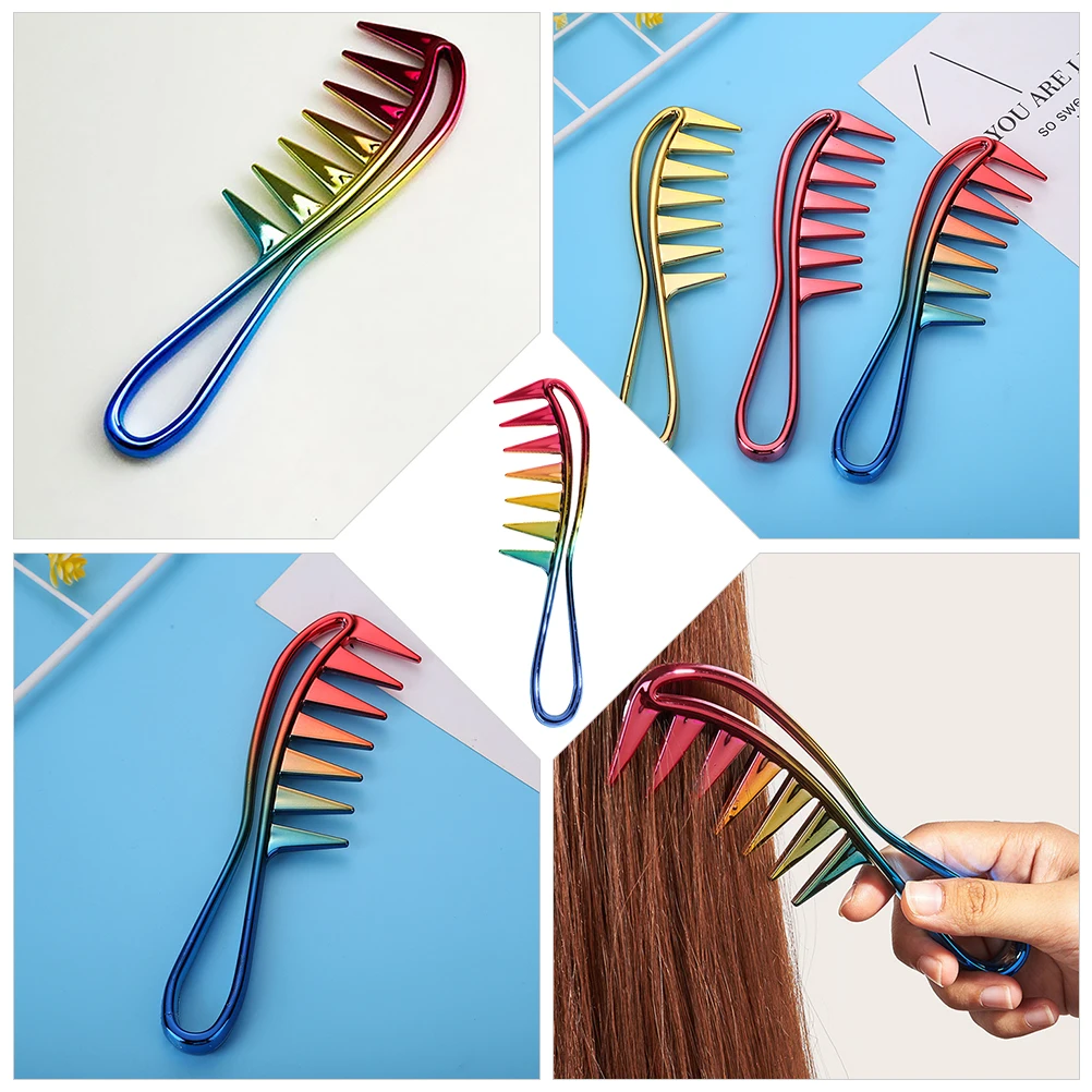 

3Pcs Wide Teeth Texture Comb Hair Styling Tool for Salon Barber Use Simple to Use Save Time Suitable for All Hair Types