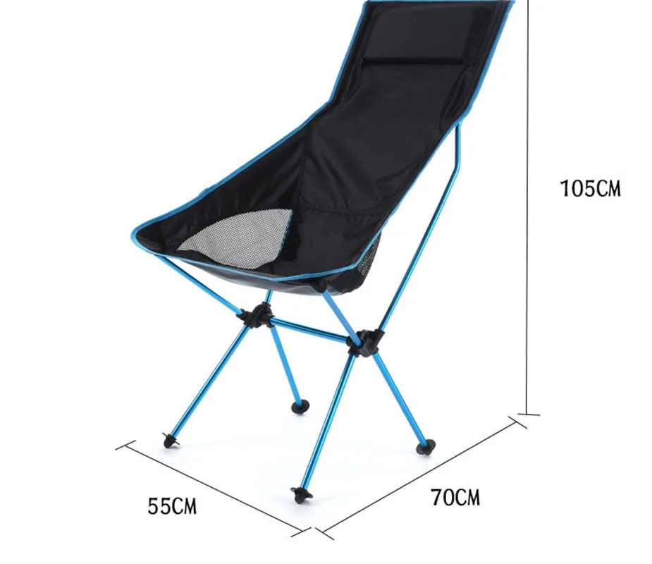 Portable Folding Camping Chair Outdoor Moon Chair Collapsible Foot Stool For Hiking Picnic Fishing Chairs Seat