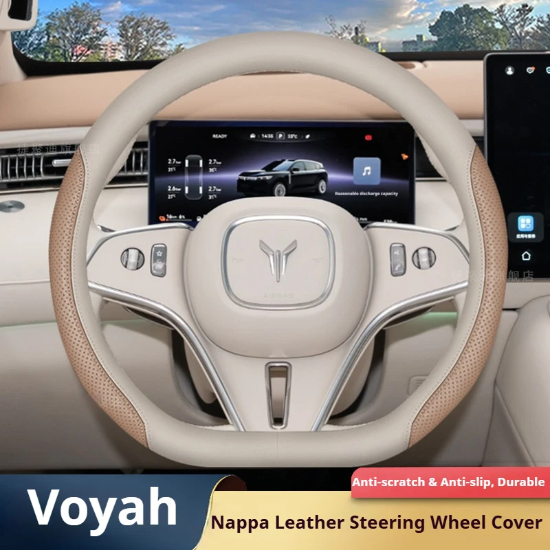 Leather Car Steering Wheel Cover Wrap for Voyah Free 2023 2024 2025 Braid on Steering-Wheel Cover Holder Handbar Protector