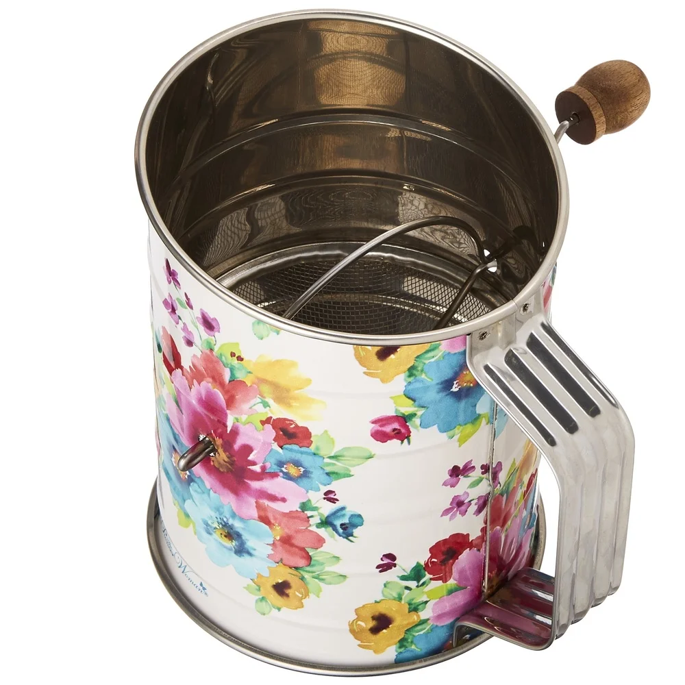 Stainless Steel 3-Cup Hand Crank Flour Sifter 6