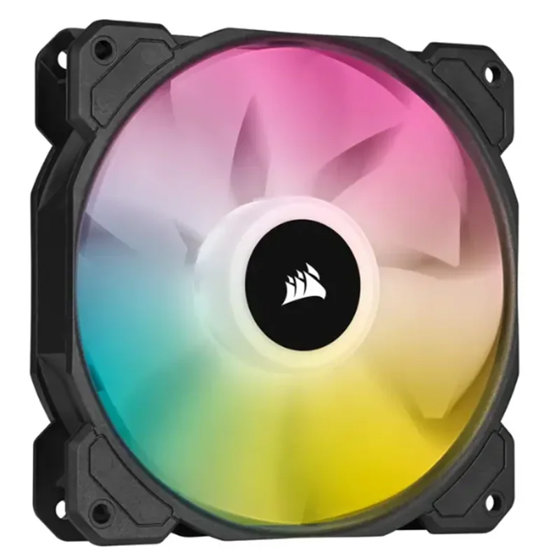 CORSAIR SP120 RGB Elite Performance 120mm PWM ventilador único-negro, iCUE 5V argb Light 12cm ventilador con cubierta, ventilador refrigerado por agua 12025