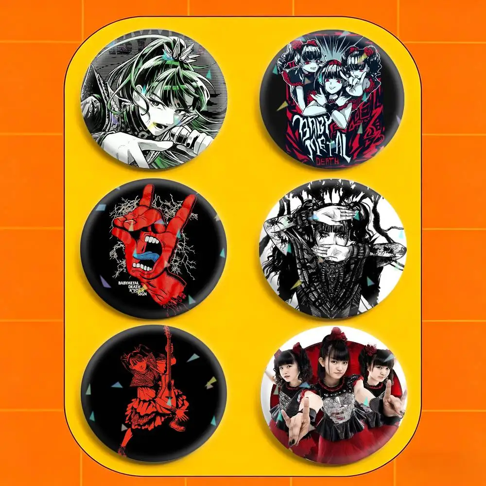 

B-Babymetal Rock METAL FORTH Badges Niche Design Brooch for Backpack Lapel Pins Creative Accessories