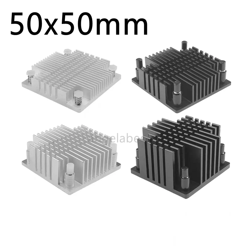 Aluminum Profile Heatsink 50*50MM Electronic Radiator with Holes Heat Sink Block Power Supply Cooling