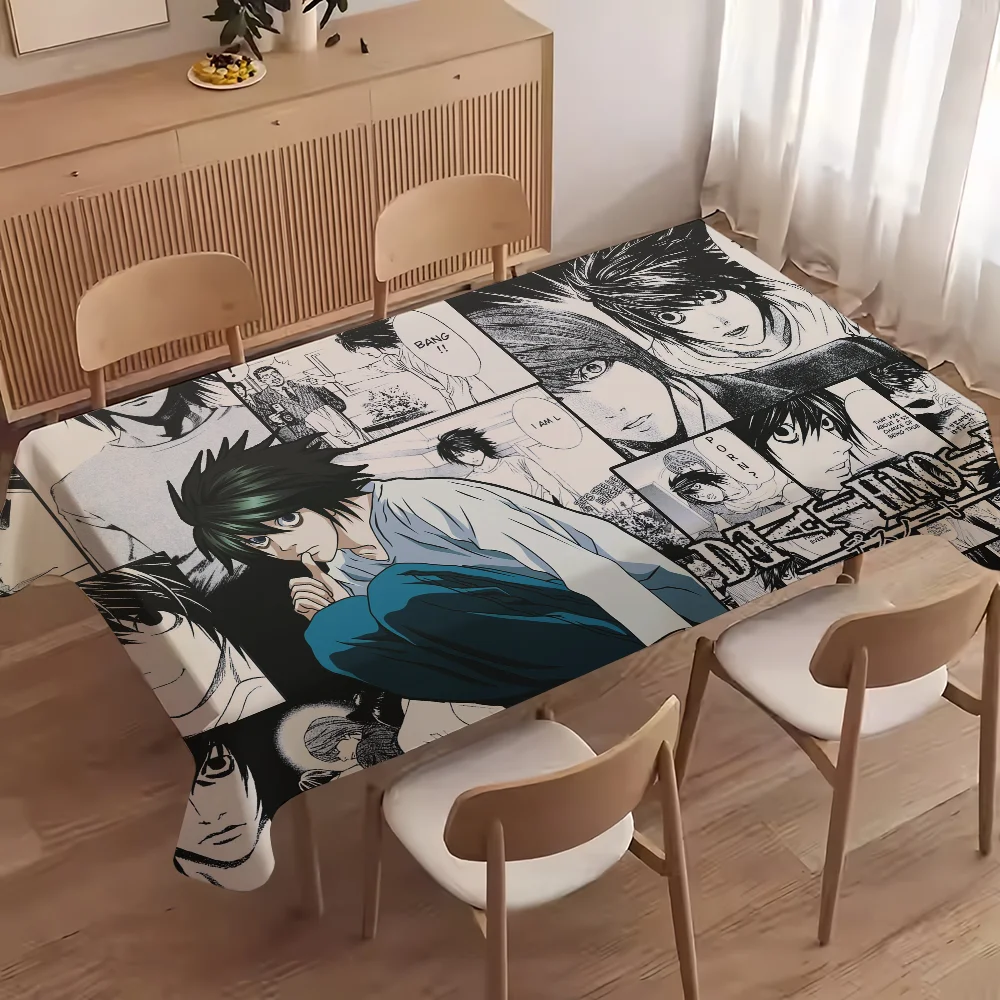 

Anime Death Note Cool Z Table Cloth Tablecloths Birthday Stain Resistant Decorative Washable Polyester Party Dining table
