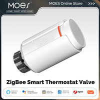 MOES Tuya Smart ZigBee Thermostatic Radiator Valve TRV Programmable App Remote Temperature Controller Support Alexa Google Home