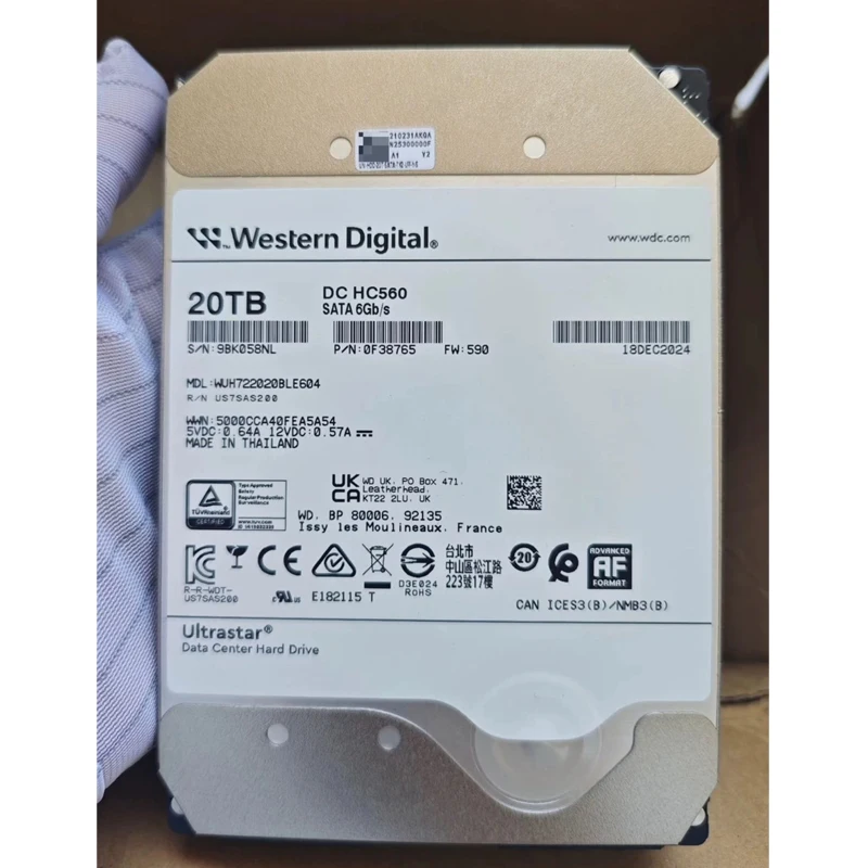 

Sale Hard Drive 3.5" For WD 20TB 256MB Cache Internal 7200RPM 6GB/S SATA