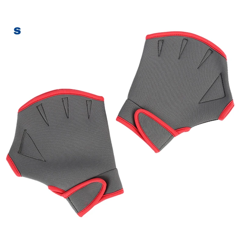 1 Pair Diving Gloves Snorkeling Swimming Neoprene Paddles  Palm Webbed Scratch-Resistant Hand Guard  S