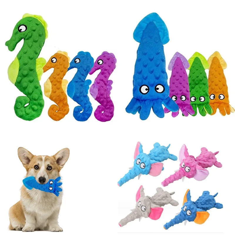 Pet Plush Toy Cat Dog Voice Animal Shape Puzzle Toy Bite Resistant Interactive Pet Dog Teeth Cleaning Chew Toy Pet Supplies