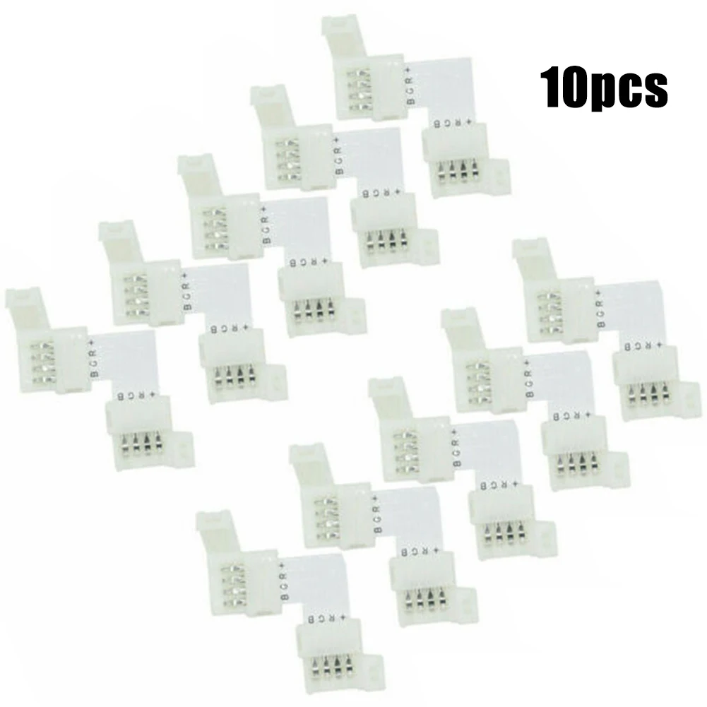 Corner Connector Convenient Pack of 10pcs 5050 LED Strip Light Corner Connectors L Shape Adapters 90 Degree Joint