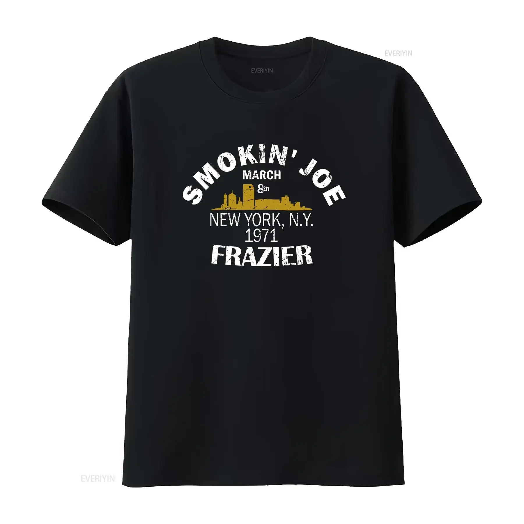 Joe Frazier Active T Shirt Logo Men's Black Funny Size S to 5XL vintage Washed Unisex Breathable designer clothes