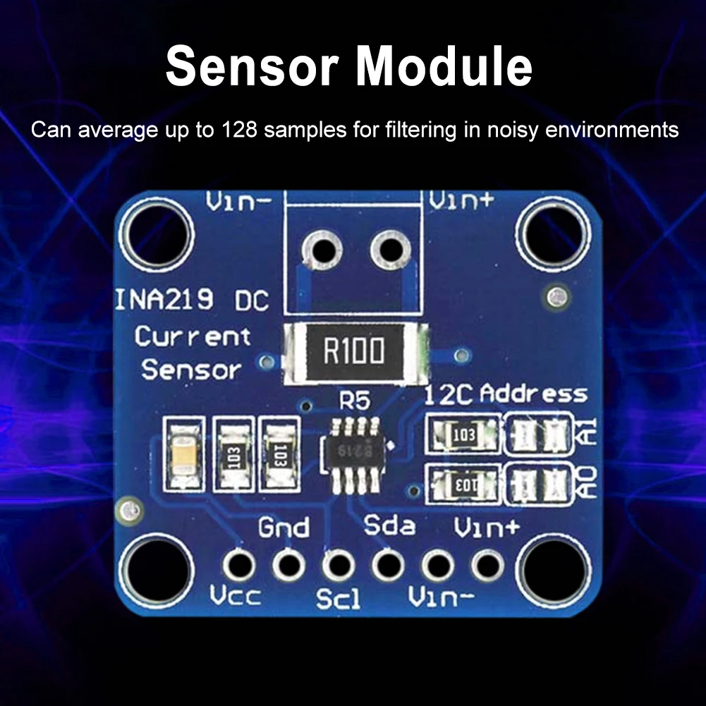 10-1pcs MCU-219 INA219 Bi-directional Current Sensor Breakout Module DIY 3V-5V Power Monitoring Sensor Module High-precision