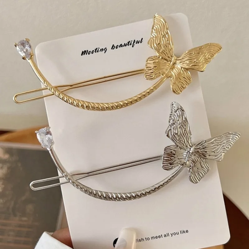 Vintage Pearl Butterfly Hair Clips Headwear Fashion Metal Ponytail Clip Hairpins Barrettes Hairgrips Hair Accessories For Women