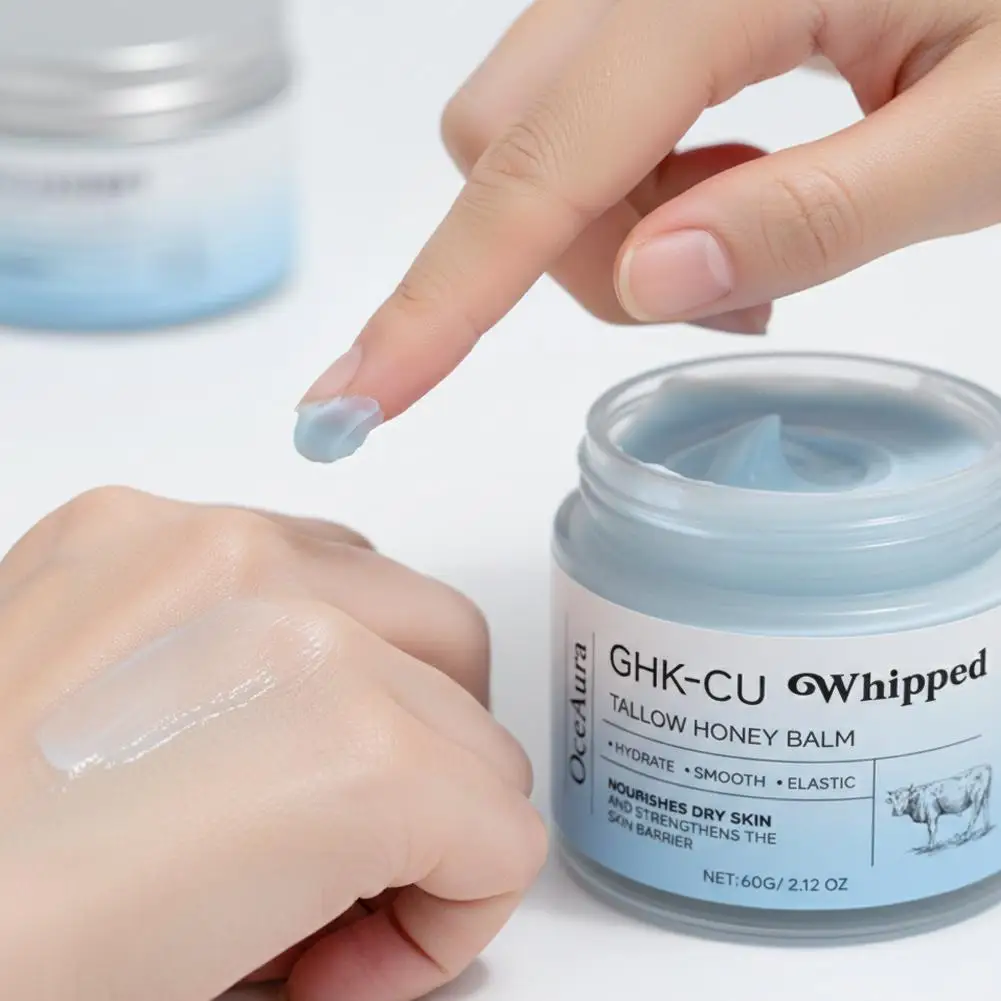 GHK-CU Whipped Tallow Honey Balm Hydration Body Moisturizer for Mature Dry & Sensitive Skin Targeted Skin Barrier Support