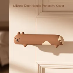 Silicone Door Handle Protective Cover Bedroom Door Bathroom Handle Silent Anti-collision Thickened Anti-collision Pad Wall Cover