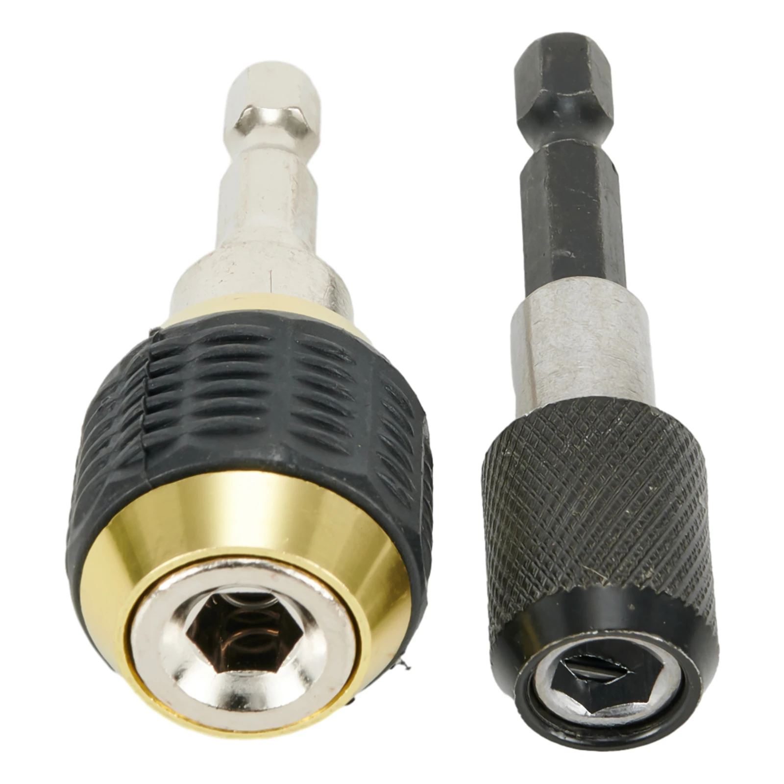 2pcs 1/4 Inch Hex Shank 60mm Keyless Drill Chuck-Driver 60mm Length Quick Change Convertor Adapter Power Tool Accessories