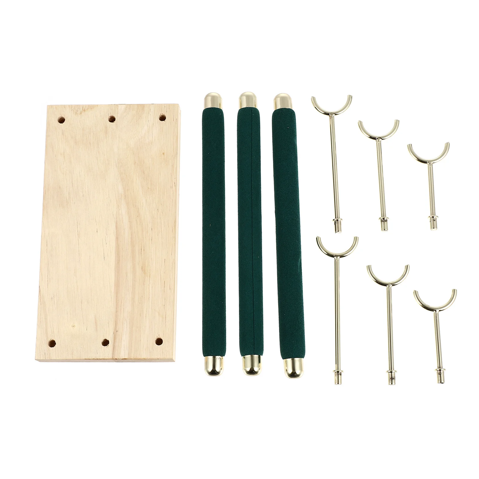 Three-Tier Wooden Jewelry Ring Rack Display Stand Multi-Layer Design for Rings Bracelets Organizer Ring Holder