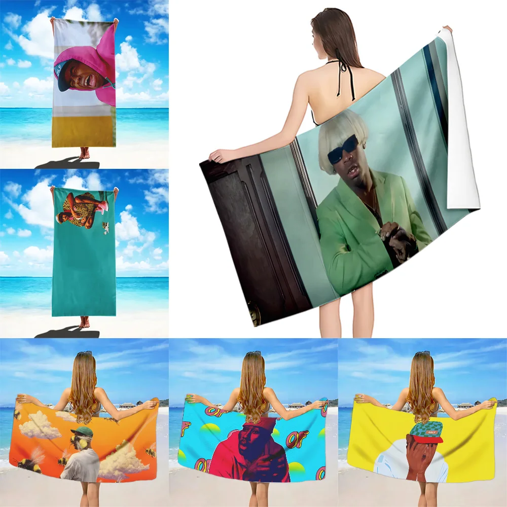 

Rapper Tyler The Creator Flower Boy Beach Towel Microfiber Sand Free Quick Dry Soft Sandproof Pool Towels Gift for Women Travel